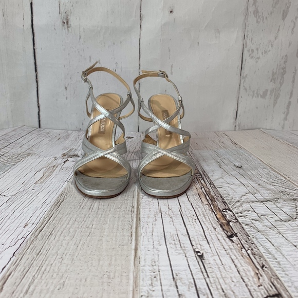 Luca Luca Italian Designer Heels Silver 39/8 - Picture 4 of 8
